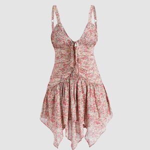 Nwt Cider Ditsy Floral Ruched Cami Dress sz S